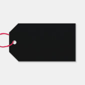 モダンミニマルグラフィック白黒のパーティー ギフトタグ (裏面横)