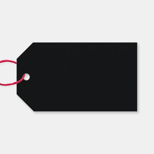 モダンミニマルグラフィック白黒のパーティー ギフトタグ (裏面横)