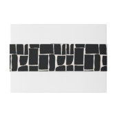 モダンミニマルグラフィック白黒のパーティー 招待状ベリーバンド (裏面例)