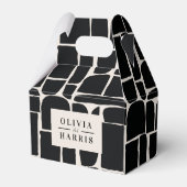 モダンミニマルグラフィック白黒ユニーク フェイバーボックス (裏面サイド)