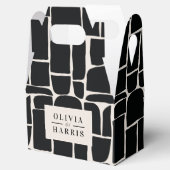 モダンミニマルグラフィック白黒ユニーク フェイバーボックス (オープン)