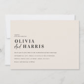 モダンミニマルグラフィック白黒ユニーク 招待状 (正面)