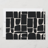 モダンミニマルグラフィック白黒ユニーク 招待状 (裏面)