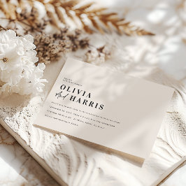 モダンミニマルグラフィック白黒ユニーク 招待状