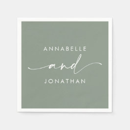 モダンミニマルグリコンテンポラリー結婚ン スタンダードカクテルナプキン