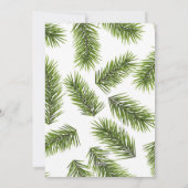 モダンミニマルグリーンフォージホリデーエレガント シーズンカード (裏面)