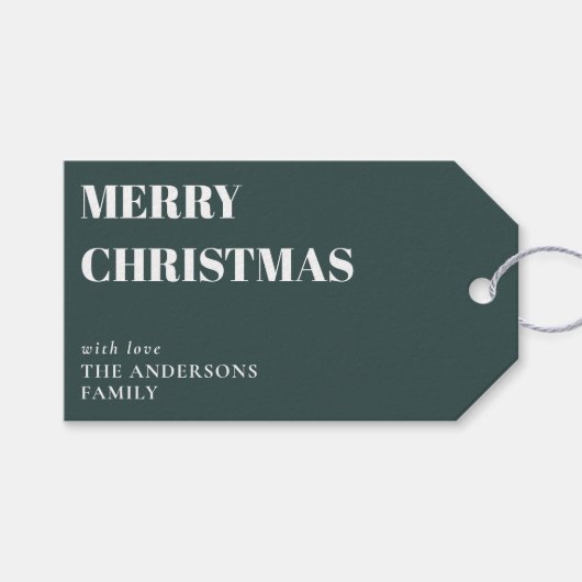 モダンミニマルコンテンポラリークリスマス ギフトタグ (正面(横))