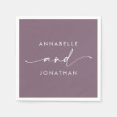 モダンミニマルコンテンポラリー結婚の スタンダードカクテルナプキン (正面)