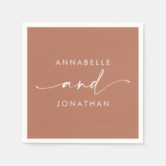 モダンミニマルコンテンポラリー結婚s スタンダードカクテルナプキン (正面)