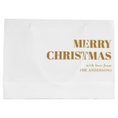 モダンミニマルコンテンポラリー金ゴールド ラージペーパーバッグ (裏面)