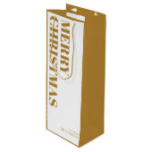 モダンミニマルコンテンポラリー金ゴールド ワインギフトバッグ (正面アングル)