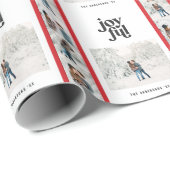 モダンミニマルシックな数々の赤い写真 ラッピングペーパー (ロールコーナー)