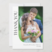 モダンミニマルシック2結婚写真 サンキューカード (正面)