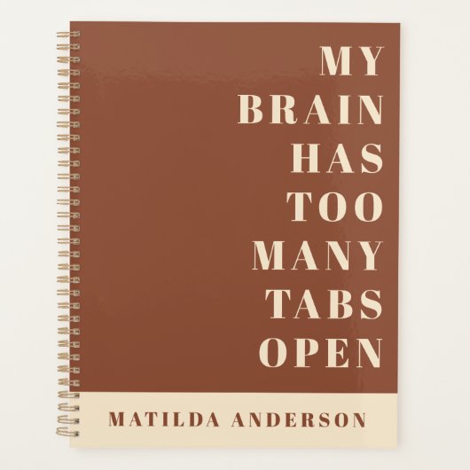 モダンミニマルシンプルおもしろいタイポグラフィ プランナー手帳 (正面)