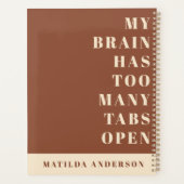 モダンミニマルシンプルおもしろいタイポグラフィ プランナー手帳 (裏面)