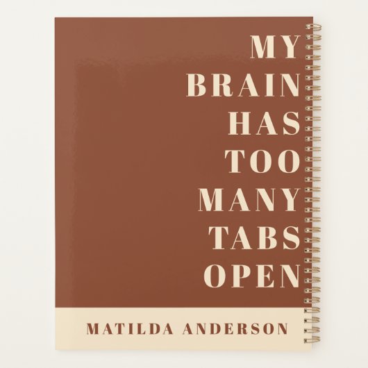 モダンミニマルシンプルおもしろいタイポグラフィ プランナー手帳 (裏面)