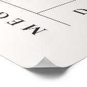 モダンミニマルシンプルはっきりした歯医者ギフト ポスター (角)