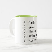 モダンミニマルシンプルやる気を起こさせる救急医療隊員ギフト ツートーンマグカップ (正面左)