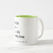 モダンミニマルシンプルやる気を起こさせる救急医療隊員ギフト ツートーンマグカップ (正面右)