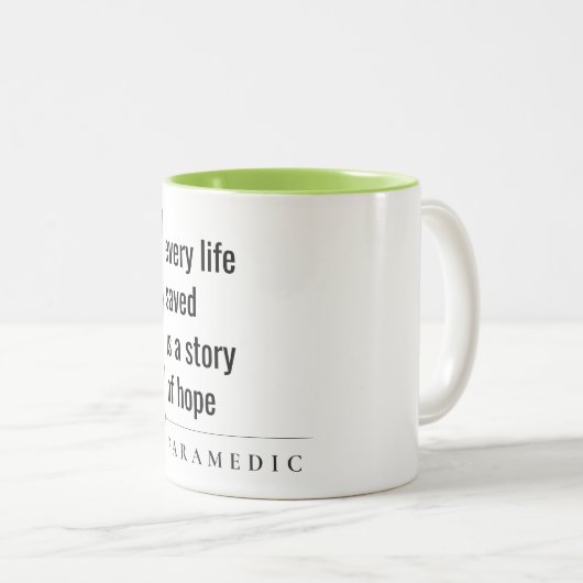モダンミニマルシンプルやる気を起こさせる救急医療隊員ギフト ツートーンマグカップ (正面右)