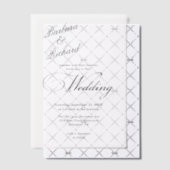 モダンミニマルシンプルエレガント結婚表紙 ベラム紙招待状 (オフセット (招待状))