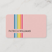 モダンミニマルシンプルカラフルストライプレインボー 名刺 (正面)