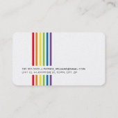 モダンミニマルシンプルカラフルレインボープライド 名刺 (裏面)