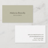 モダンミニマルシンプルグリーン名刺 名刺 (正面/裏面)