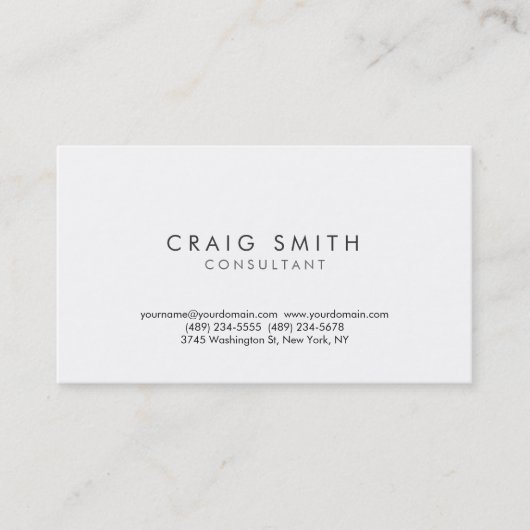 モダンミニマルシンプルコンサルタント 名刺 (正面)