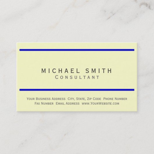 モダンミニマルシンプルコンサルタント 名刺 (正面)