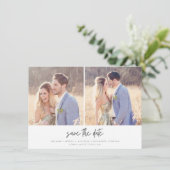 モダンミニマルシンプルスクリプ結婚ト写真 セーブザデート (スタンド正面)