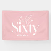 モダンミニマルシンプルタイポグラフィ60歳 横断幕 (横)