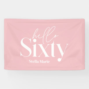 モダンミニマルシンプルタイポグラフィ60歳 横断幕