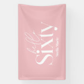 モダンミニマルシンプルタイポグラフィ60歳 横断幕 (縦)