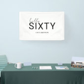 モダンミニマルシンプルタイポグラフィ60歳 横断幕 (トレードショー)