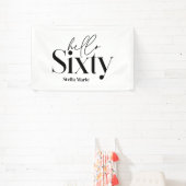 モダンミニマルシンプルタイポグラフィ60歳 横断幕 (インサイチュ)