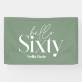 モダンミニマルシンプルタイポグラフィ60歳 横断幕 (横)