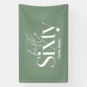 モダンミニマルシンプルタイポグラフィ60歳 横断幕 (縦)