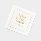 モダンミニマルシンプルタイポグラフィ 箔ナプキン (左)