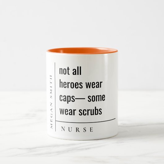 モダンミニマルシンプルナース医療ギフト ツートーンマグカップ (中央)