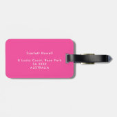 モダンミニマルシンプルハートモノグラム ラゲッジタグ (裏面横)