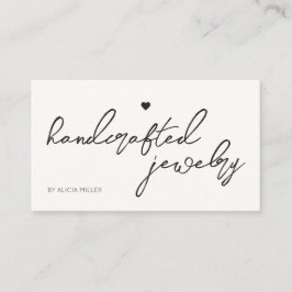 モダンミニマルシンプルハートQRコード 名刺