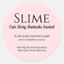 モダンミニマルシンプルピンクスライム製品ラベル