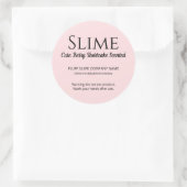 モダンミニマルシンプルピンクスライム製品ラベル ラウンドシール (バッグ)