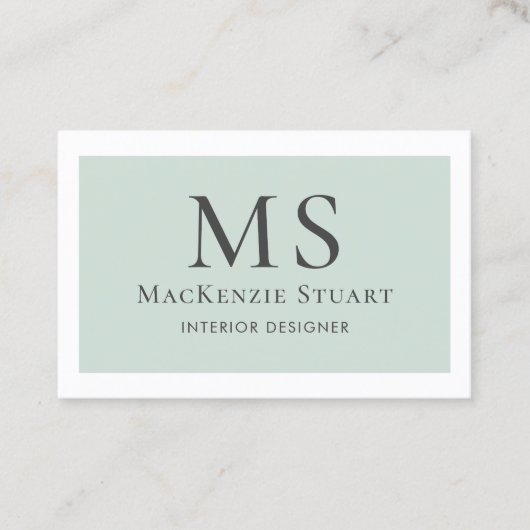 モダンミニマルシンプルプロフェッショナルモノグラム 名刺 (正面)