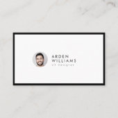 モダンミニマルシンプルプロフェッショナルQRコード写真 名刺 (正面)