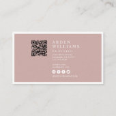 モダンミニマルシンプルプロフェッショナルQRコード写真 名刺 (裏面)