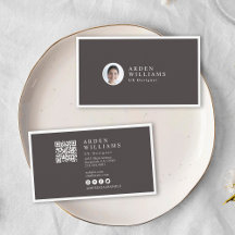 モダンミニマルシンプルプロフェッショナルQRコード写真