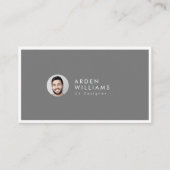 モダンミニマルシンプルプロフェッショナルQRコード写真 名刺 (正面)