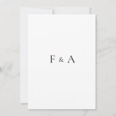 モダンミニマルシンプルムスリムの枠結婚枠 招待状 (裏面)